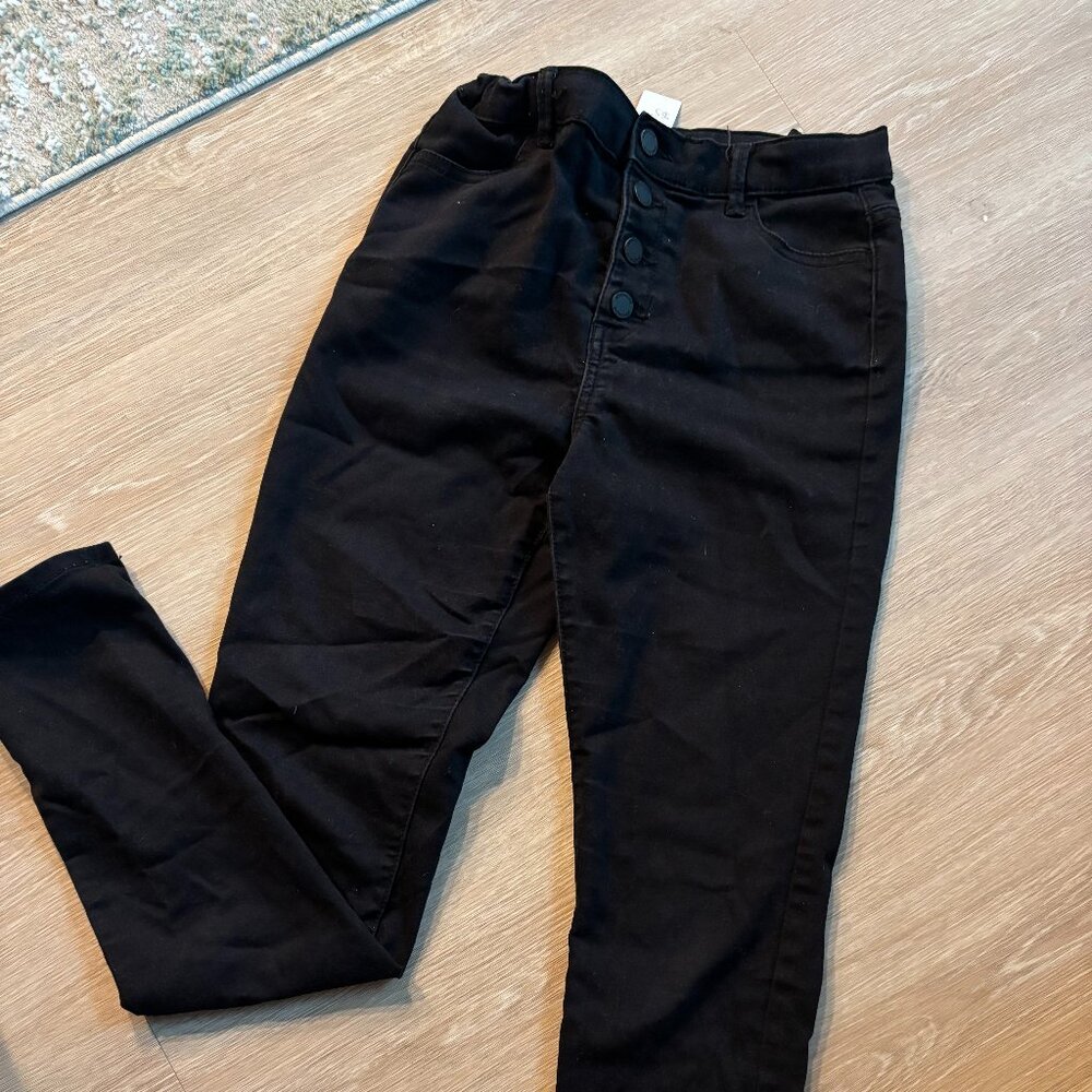 Jordache Little Girls Black Denim Jeans Size 18, Super Skinny